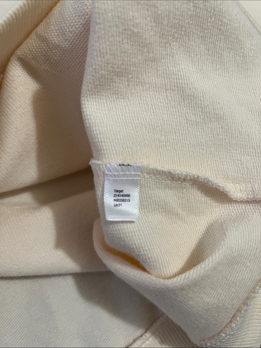 All in motion sweatshirt cream xxl New pullover arm pockets kangaroo pocket NWT - Picture 11 of 11
